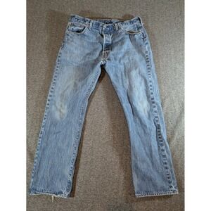 Levis Mens Jeans‎ Sz 40x32 501XX Vtg Denim Med Blue Relaxed Y2K Button Fly